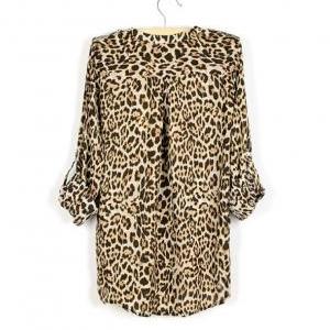 Leopard Chiffon Blouse Shirt