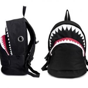 Black Big Shark Backpack From Pomelo