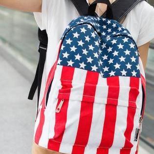 Stars And Stripes Canvas Backpack