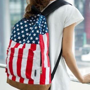 Stars And Stripes Canvas Backpack
