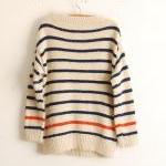 Pullover Navy Anchor Stripe Mohair Sweater