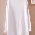 Bat Sleeve Loose Long T-shirt on Luulla