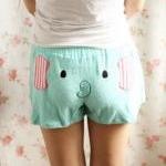 Cute Elephant Pattern Shorts For Women