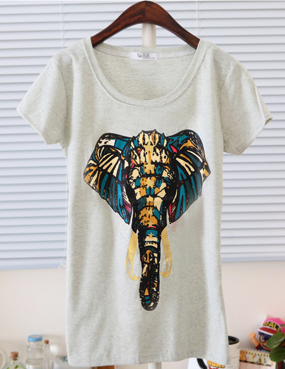 Fashion Elephant Nose Short-sleeved T-shirt