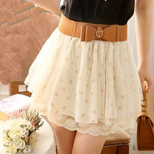 Nice Lace Wave Point Skirt