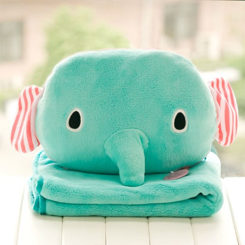 Multi-use Elephant Head Blanket/cushion